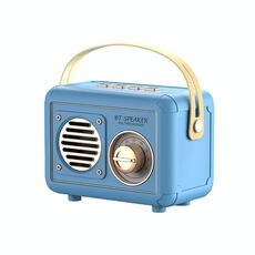 FT-BT20 Mini Retro Card USB Flash Drive FM Radio Altoparlante Bluetooth wireless (blu cielo)