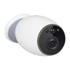 Telecamera di sorveglianza intelligente WiFi GH3 con supporto magnetico, supporto per visione notturna/audio bidirezionale (bianco)