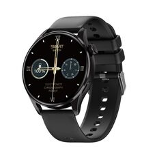 Q3 Max Smartwatch con schermo a colori da 1,36 pollici, cinturino in silicone, supporto per monitoraggio della frequenza cardiaca/monitoraggio della pressione sanguigna (nero)