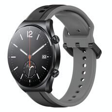 Per Xiaomi MI Watch S1 22mm Convex Loop Cinturino in silicone bicolore (nero + grigio)