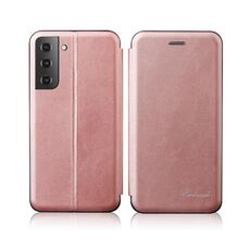 Per Samsung Galaxy S23+ 5G Custodia in pelle magnetica con trama retrò (rosa)
