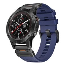 Per cinturino in fluorogomma a sgancio rapido Garmin Fenix ​​7X (blu)