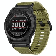 Per cinturino in nylon e tela a sgancio rapido Garmin Fenix ​​7X (verde militare)