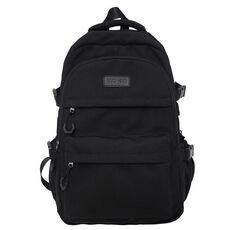 Zaino per studenti Borsa da viaggio leggera Borsa da pendolare di grande capacità per uomini e donne (nero)