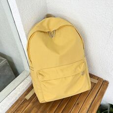 Zaino da viaggio semplice da donna, in tinta unita, con tracolla (giallo)