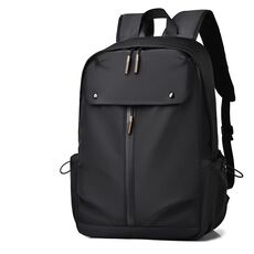Zaino da lavoro da uomo, in tessuto Oxford, per esterni, da 15,6 pollici, borsa per computer, borsa da college (nero)