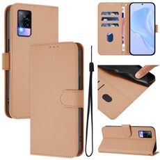 Per vivo V20 / V21E 4G / Y73 2021 Custodia in pelle tinta unita con cordino (nudo)