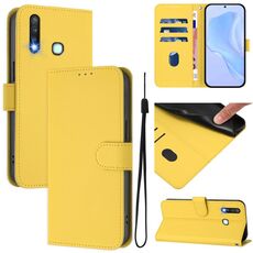 Per vivo Y19 / U3 / Y5S / Z5i / U20 Custodia in pelle tinta unita con cordino (giallo limone)