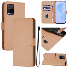 Per vivo Y33S 4G Global / Y21 2021 Custodia in pelle tinta unita con cordino (nudo)