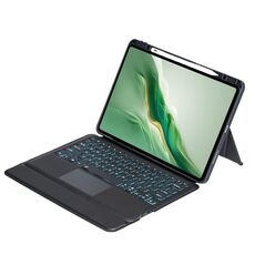 Per Honor MagicPad 2 12.3 Custodia in pelle con tastiera Bluetooth retroilluminata staccabile con touchpad (nero)