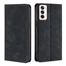 Per OPPO Reno12 5G Custodia per telefono in pelle magnetica Global Skin Feel (nera)