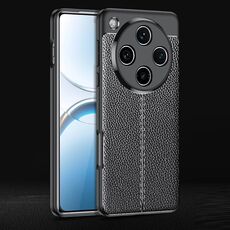 Per OPPO Find X8 Pro Custodia per telefono in TPU antiurto con texture Litchi (nero)