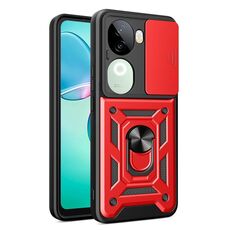 Per vivo iQOO Z9s 5G Global Sliding Camera Cover Design TPU+PC Custodia per telefono (rosso)
