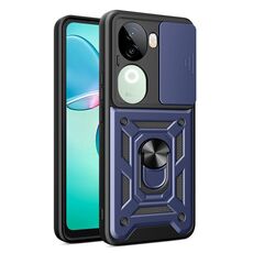 Per vivo iQOO Z9s 5G Global Sliding Camera Cover Design TPU+PC Custodia per telefono (blu)