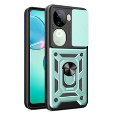 Per vivo iQOO Z9s 5G Global Sliding Camera Cover Design TPU+PC Custodia per telefono (verde)