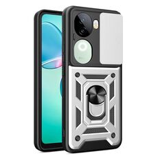 Per vivo iQOO Z9s 5G Global Sliding Camera Cover Design TPU+PC Custodia per telefono (argento)