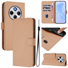 Per Redmi 14C 4G Custodia in pelle tinta unita con cordino (nudo)