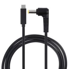 Cavo di ricarica per laptop USB-C/Type-C a gomito da 5,5 x 2,5 mm PD65W, 1,5 m (nero)