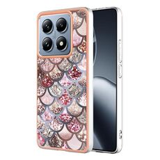 Per Xiaomi 14T Custodia per telefono in TPU IMD galvanica (scaglie rosa)