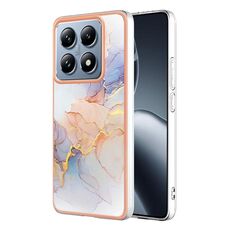 Per Xiaomi 14T Custodia per telefono in TPU IMD galvanica (marmo bianco)