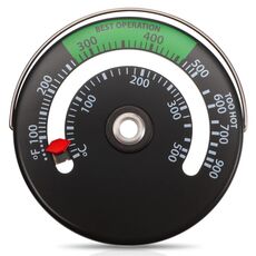 Termometro magnetico per camino con monitoraggio della temperatura (nero)