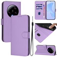 Per Xiaomi 13 Ultra Skin Feel Custodia in pelle tinta unita con cordino (viola lavanda)