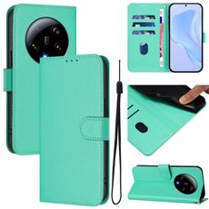 Per Xiaomi 13 Ultra Skin Feel Custodia in pelle tinta unita con cordino (verde)