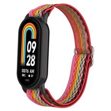 Per Xiaomi Smart Band 9/8 Cinturino in nylon elastico con spina in plastica (arcobaleno)