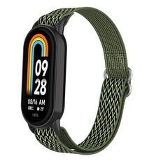 Per Xiaomi Smart Band 9/8 Cinturino in nylon elastico con spina in plastica (verde brillante)