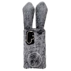 Per Samsung Galaxy S22 Ultra 5G Custodia per telefono in TPU con simpatico coniglio di peluche (grigio scuro)