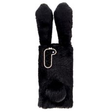 Per Samsung Galaxy S22+ 5G Custodia per telefono in TPU con simpatico coniglietto di peluche (nero)