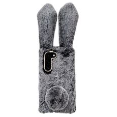 Per Samsung Galaxy S22+ 5G Custodia per telefono in TPU con simpatico coniglio di peluche (grigio scuro)