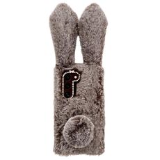 Per Samsung Galaxy S22 5G Custodia per telefono in TPU con simpatico coniglio di peluche (marrone)