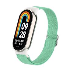 Per Xiaomi Smart Band 9/8 Cinturino per orologio in nylon elastico semplice con spina in plastica (blu mare)
