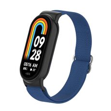 Per Xiaomi Smart Band 9/8 Cinturino per orologio in nylon elastico semplice con spina in plastica (blu freddo)