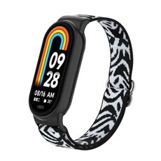 Per Xiaomi Smart Band 9/8 Cinturino per orologio in nylon elastico semplice con spina in plastica (leopardo delle nevi)