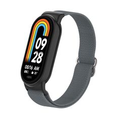 Per Xiaomi Smart Band 9/8 Cinturino in nylon elastico semplice con spina in plastica (colore carbone)