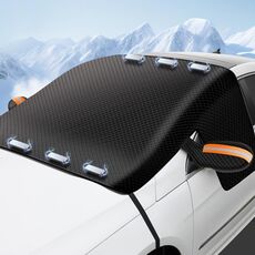 Protezione solare anteriore magnetica per auto, impermeabile, spessa, per neve (arancione)
