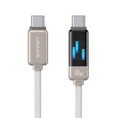 Cavo dati veloce in lega di zinco USAMS SJ744 da 100 W USB-C / Tipo-C a USB-C / Tipo-C, lunghezza: 1,2 m (titanio)