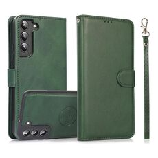 Per Samsung Galaxy S22+ 5G Custodia in pelle con cover posteriore magnetica staccabile 2 in 1 in vitello (verde)