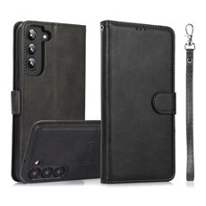 Per Samsung Galaxy S23+ 5G Custodia in pelle con retro magnetico staccabile 2 in 1 in pelle di vitello (nero)
