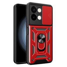 Per vivo Y28 4G Custodia per fotocamera scorrevole Design TPU+PC Custodia per telefono (rosso)