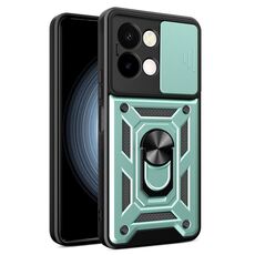Per vivo Y28 4G Custodia per fotocamera scorrevole Design TPU+PC Custodia per telefono (verde)