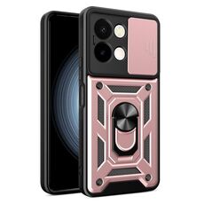 Per vivo Y28 4G Custodia per fotocamera scorrevole Design TPU+PC Custodia per telefono (oro rosa)