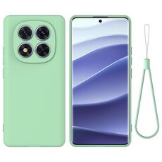 Per Redmi Note 14 Pro+ 5G Custodia per telefono antiurto in silicone liquido a tinta unita con copertura totale (verde)