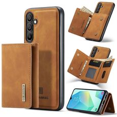 Per Samsung Galaxy A16 5G DG.MING M1 Series Portafoglio multi-carta a 3 ante + custodia magnetica per telefono (marrone)