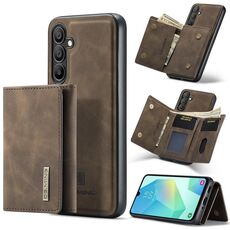 Per Samsung Galaxy A16 5G DG.MING M1 Series Portafoglio multi-carta a 3 ante + custodia magnetica per telefono (caffè)