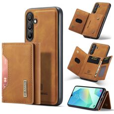 Per Samsung Galaxy A16 5G DG.MING M2 Series Borsa multi-carta a 3 pieghe + Custodia magnetica per telefono (marrone)