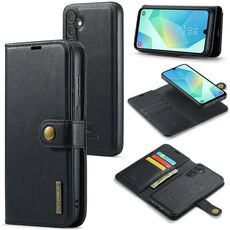 Per Samsung Galaxy A16 5G DG.MING Crazy Horse Texture Custodia in pelle magnetica staccabile (nero)