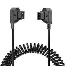 Cavo di prolunga adattatore a spirale per telecamera Anton Bauer V-mount D-Tap maschio a D-Tap maschio, lunghezza: 1,5 m (nero)